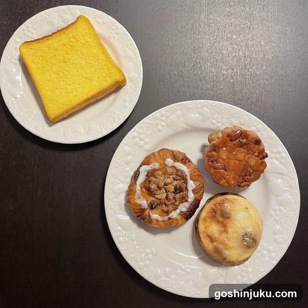 Breakfast Plate with Toast and Pastries