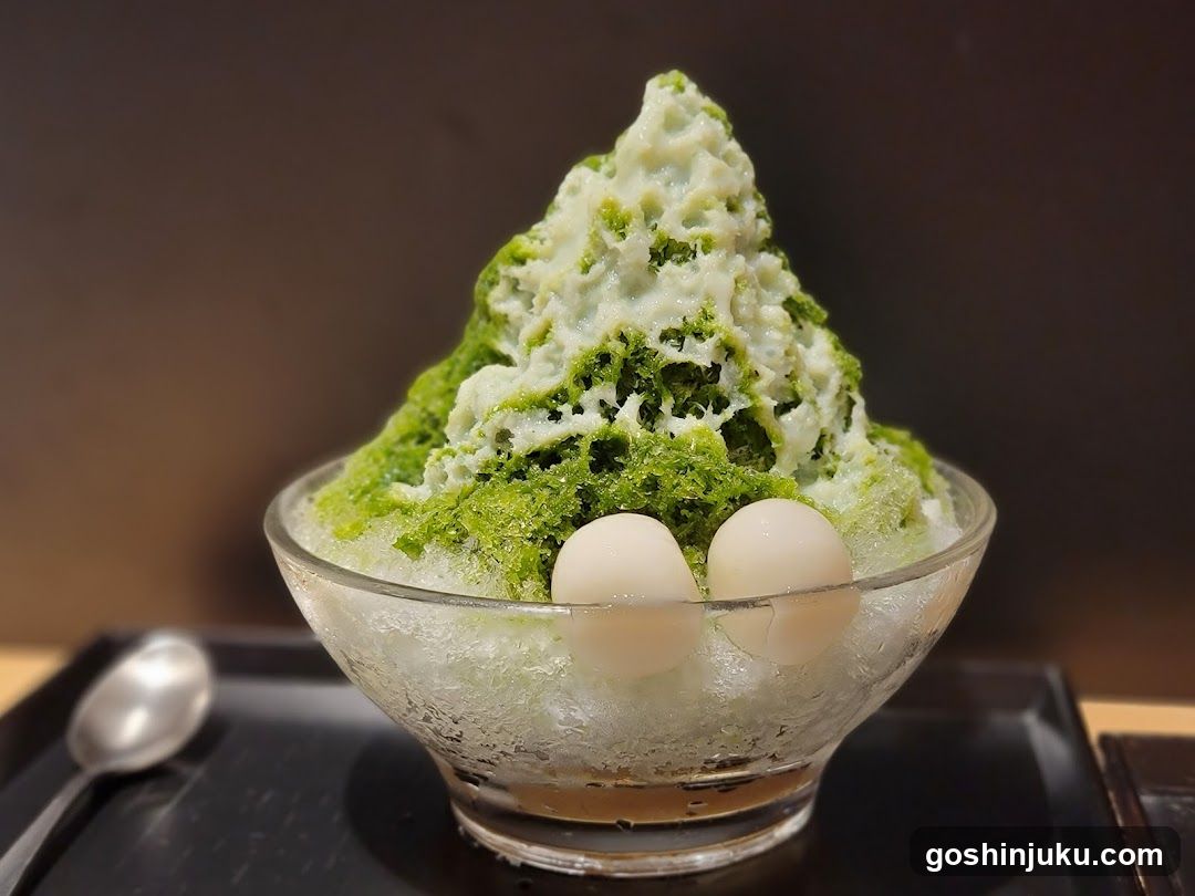 Matcha Shaved Ice Dessert