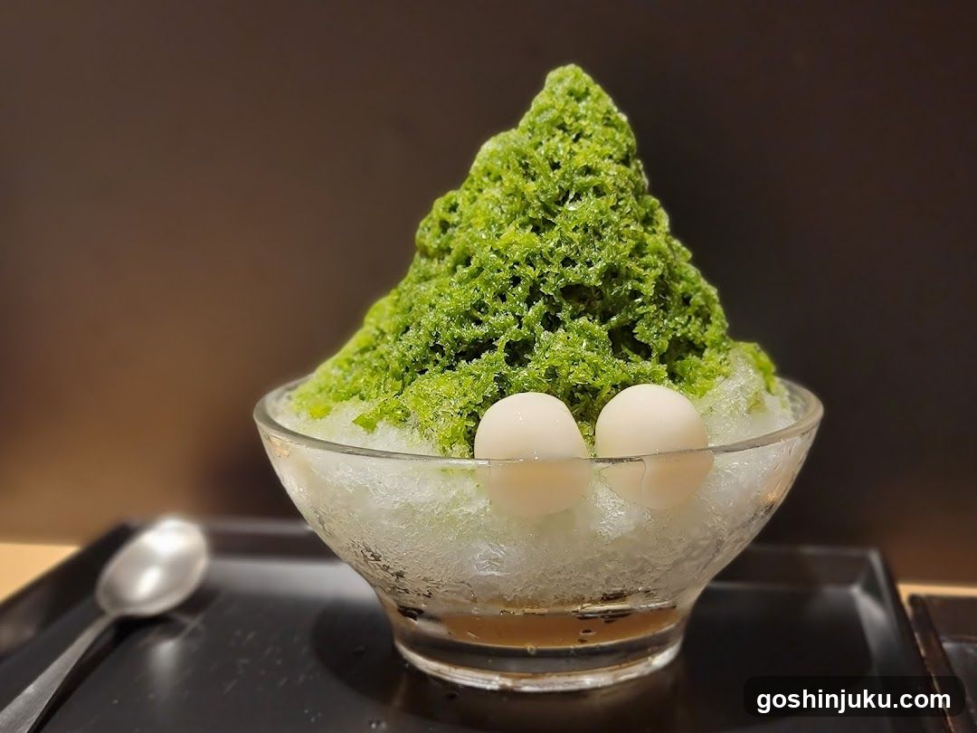 Matcha Shaved Ice Dessert