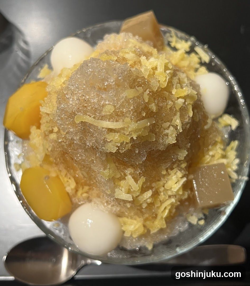 Dessert Bowl with Shaved Ice and Toppings