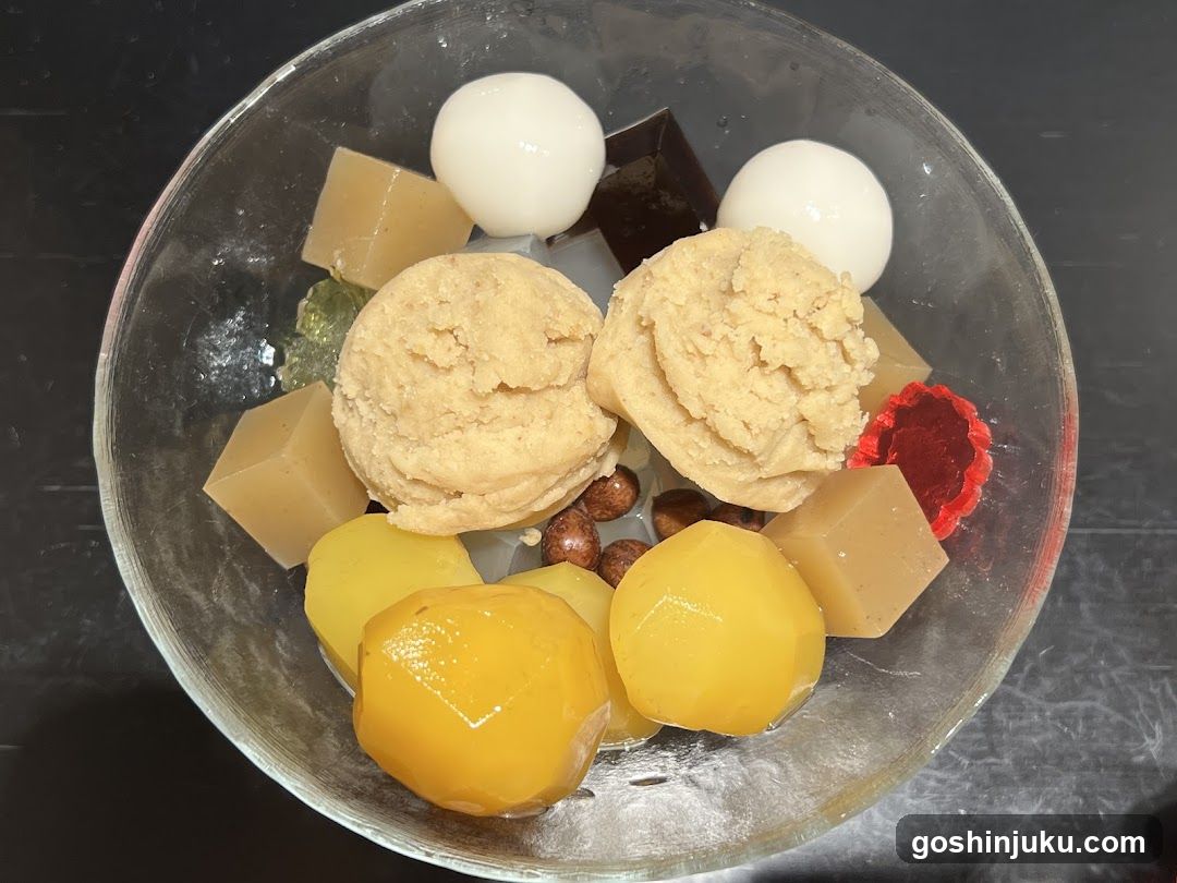 Dessert Bowl with Jellies and Nuts
