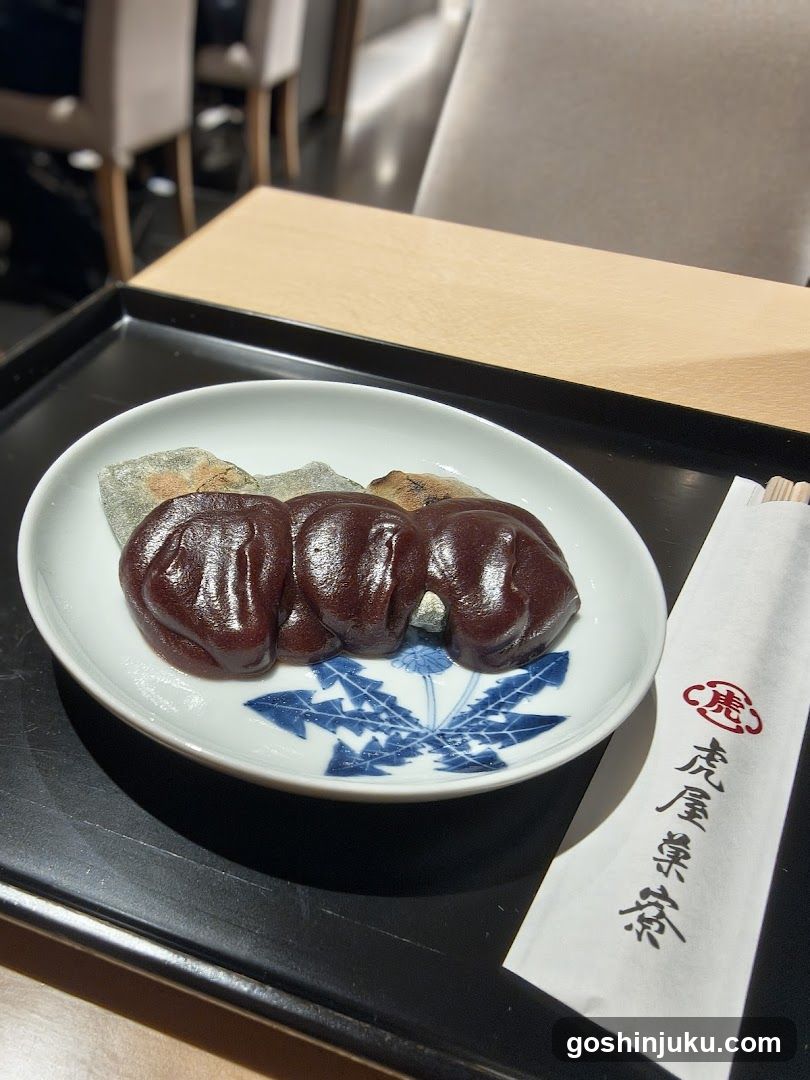 Dessert on a plate with chopsticks