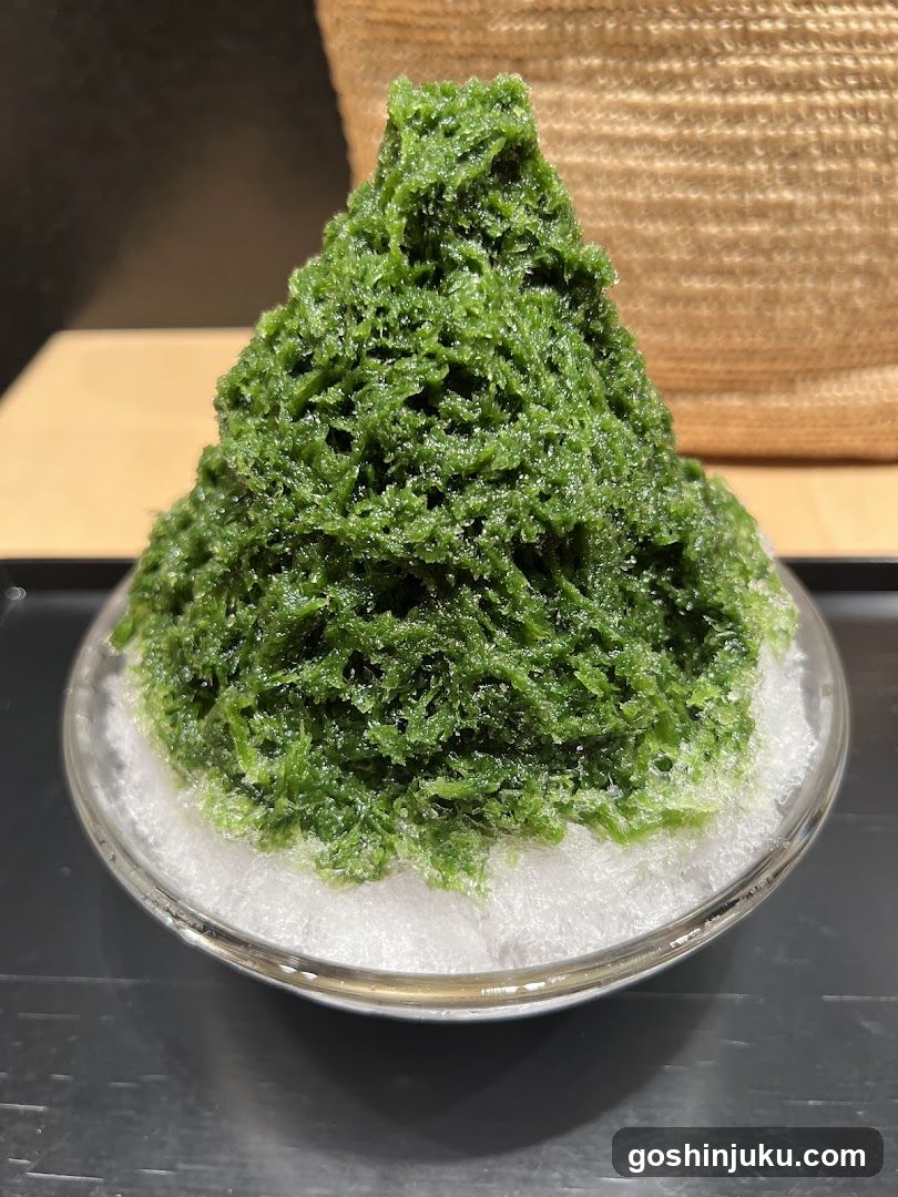 Matcha Shaved Ice Dessert