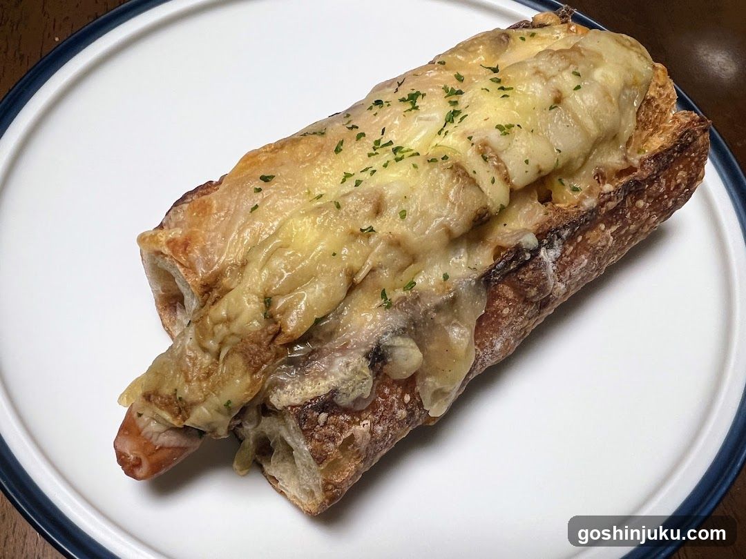 Cheese-Stuffed Baguette Sandwich