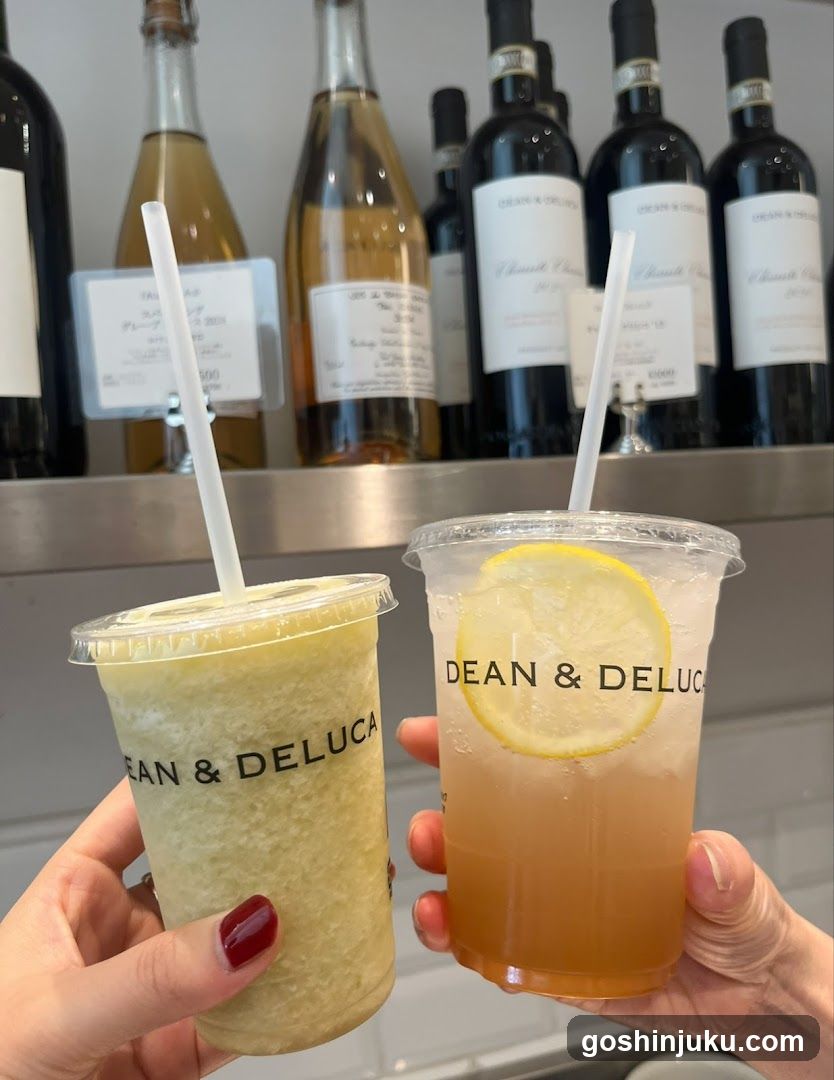 Drinks at Dean & Deluca