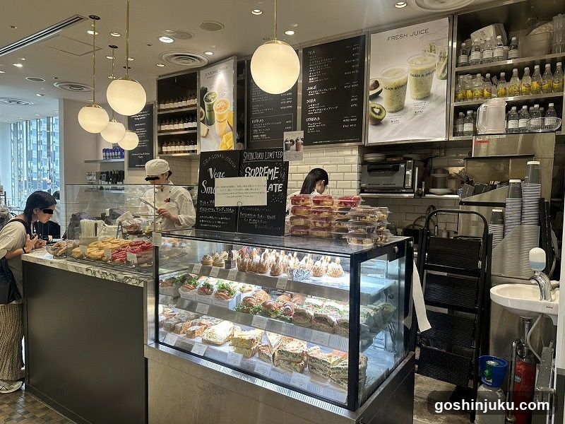 Coffee Shop Interior with Display Case