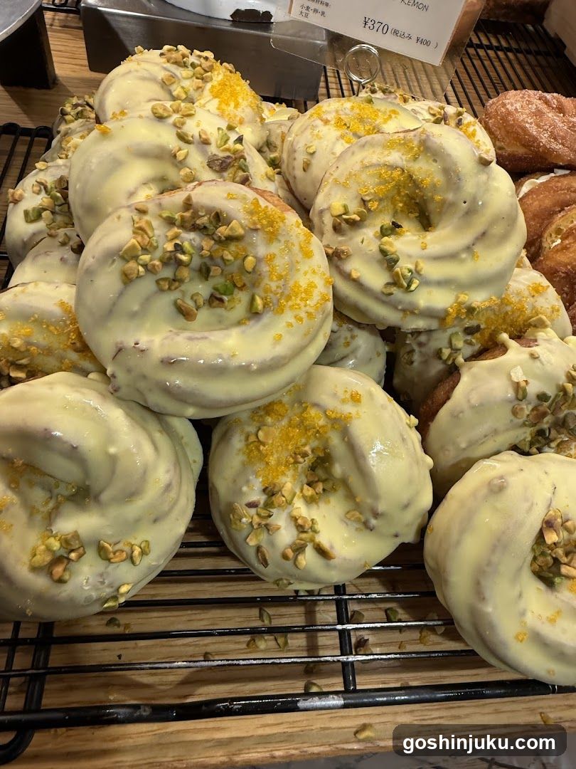 Pistachio and Orange Glazed Donuts