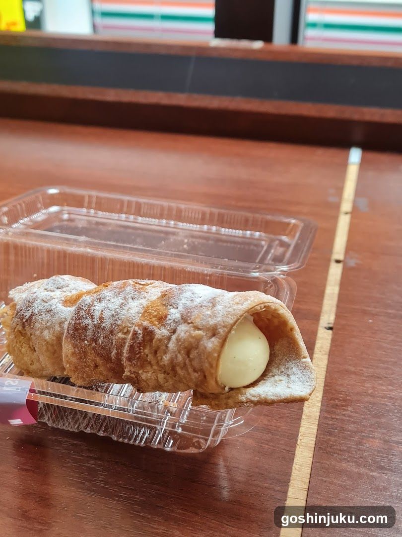 Cannoli in plastic container