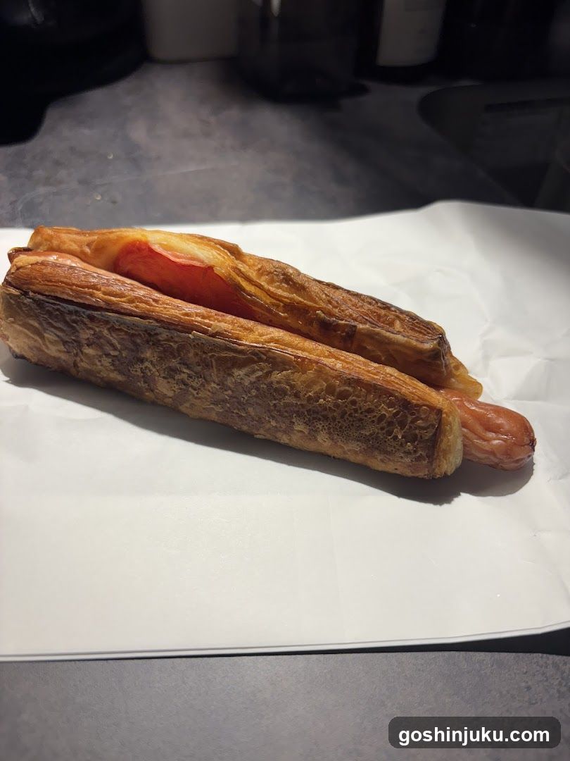 Hot dog in pastry bun
