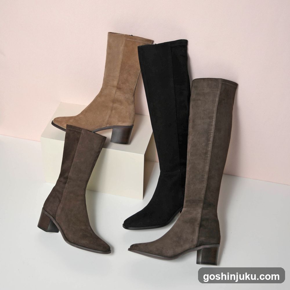 Suede Boots Display