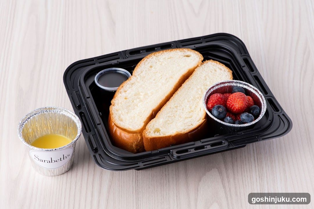 Breakfast Tray with Bread and Fruit