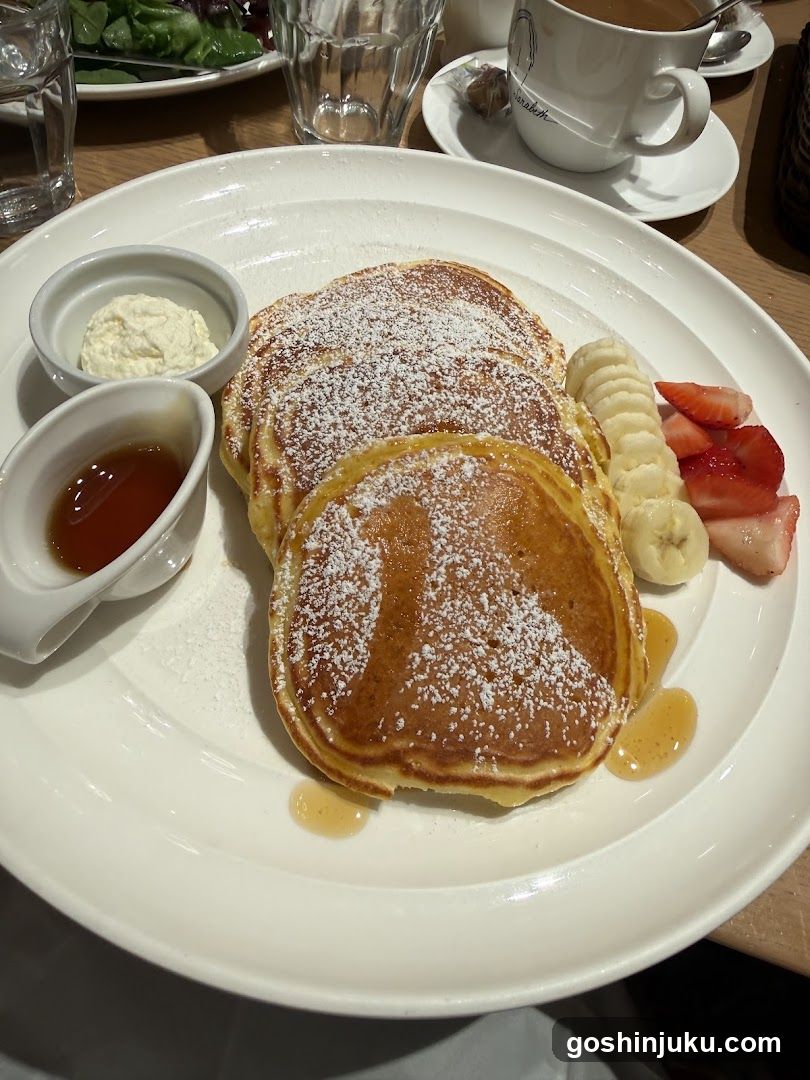 Pancakes with Syrup and Fruit