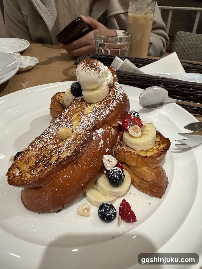 French Toast with Ice Cream and Berries