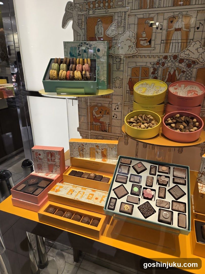 Chocolate and Macaron Display