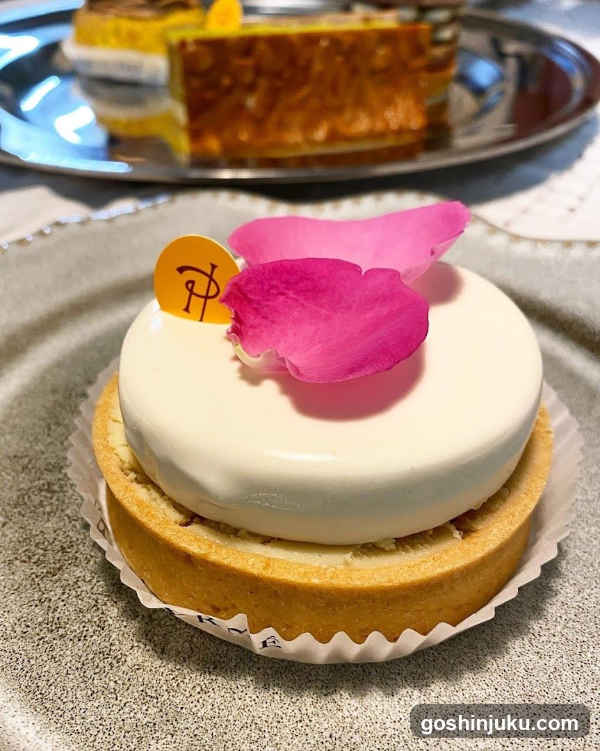 Dessert with Pink Petal Decoration