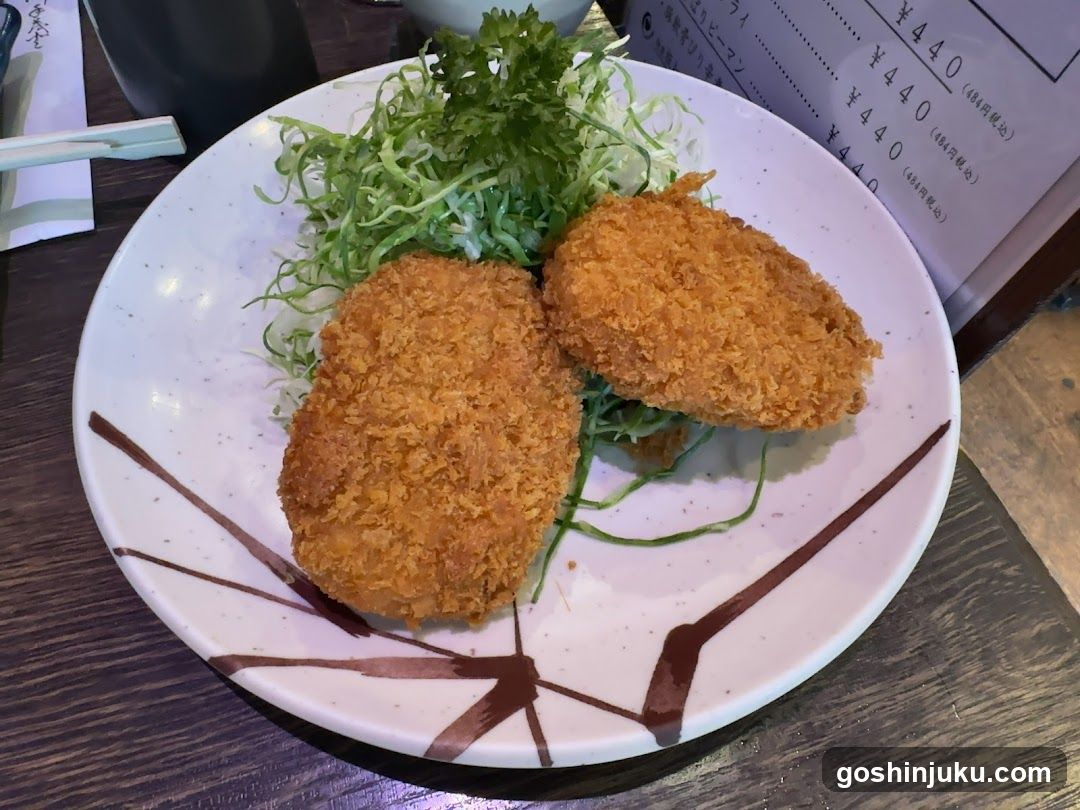 Crispy Fried Cutlet with Greens