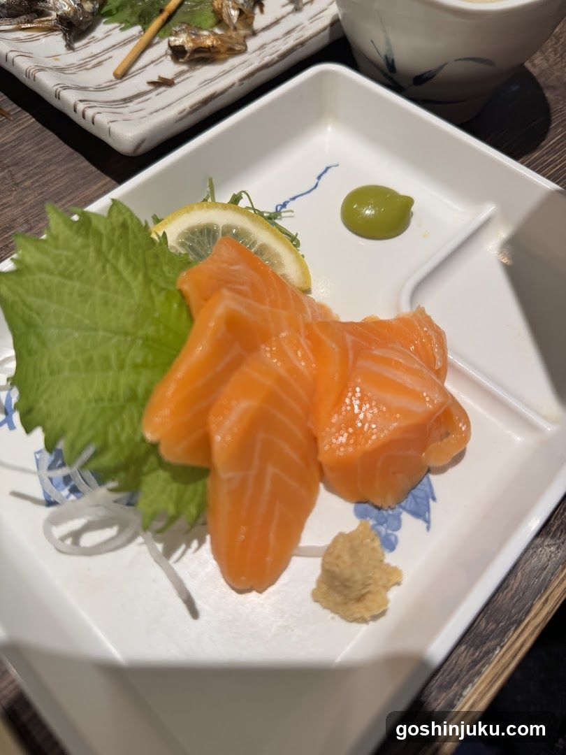 Sashimi Platter with Salmon Slices