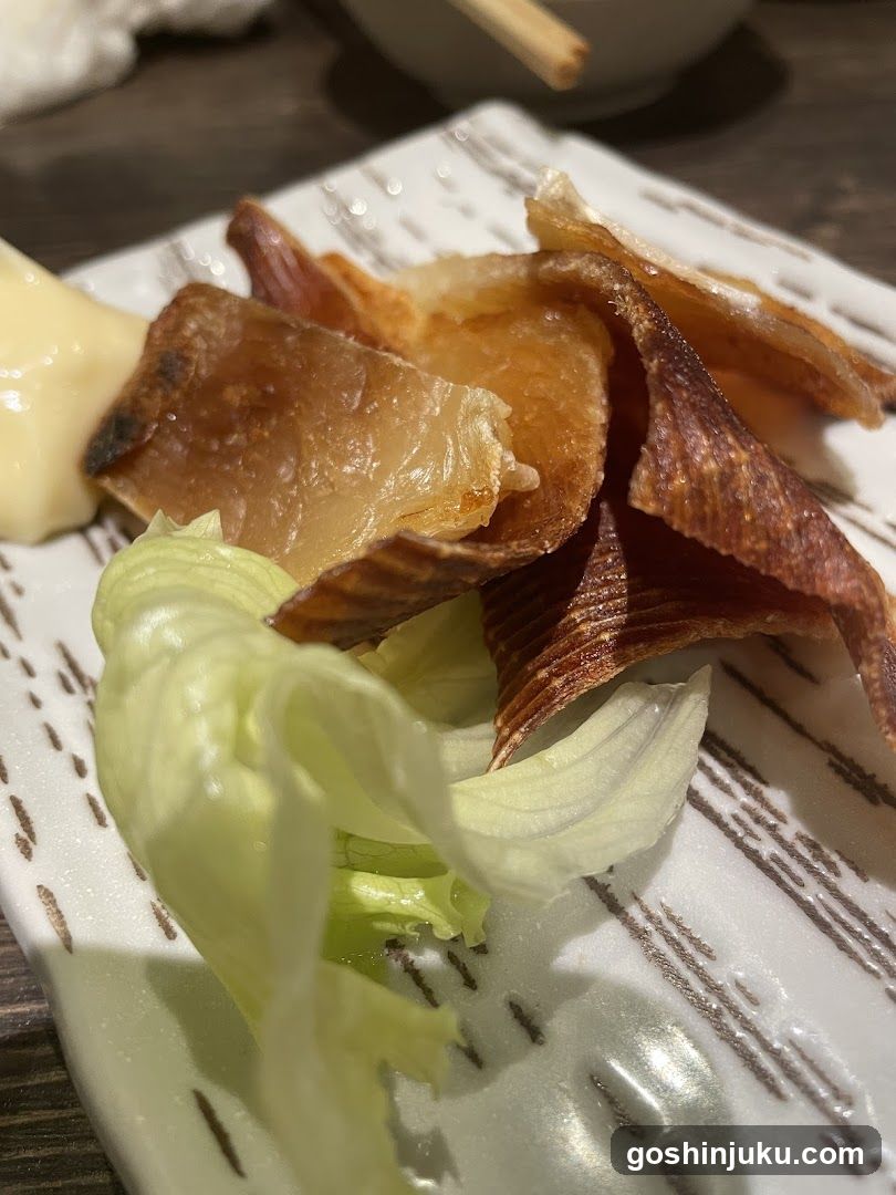 Food Dish with Crispy Elements and Lettuce