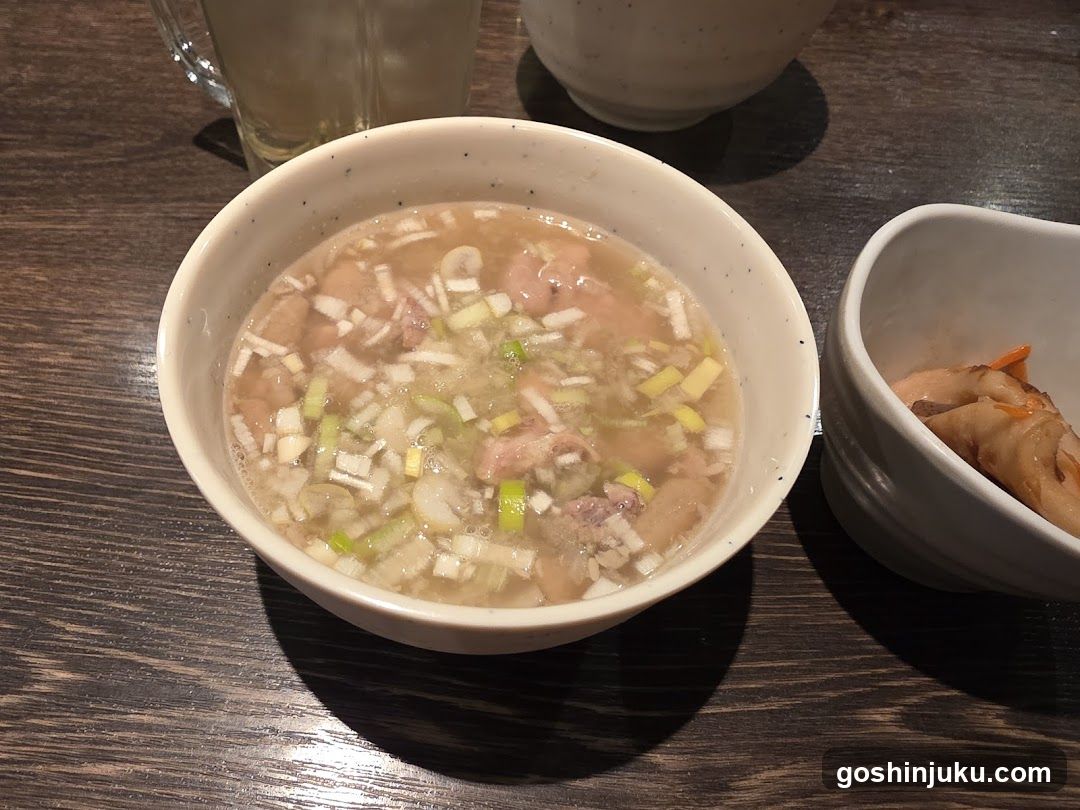 Bowl of Soup with Side Dish