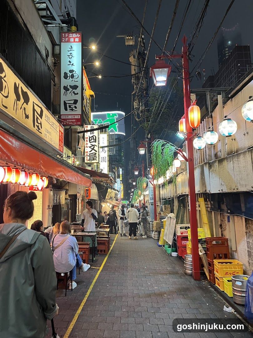 Night Street Scene with Outdoor Dining