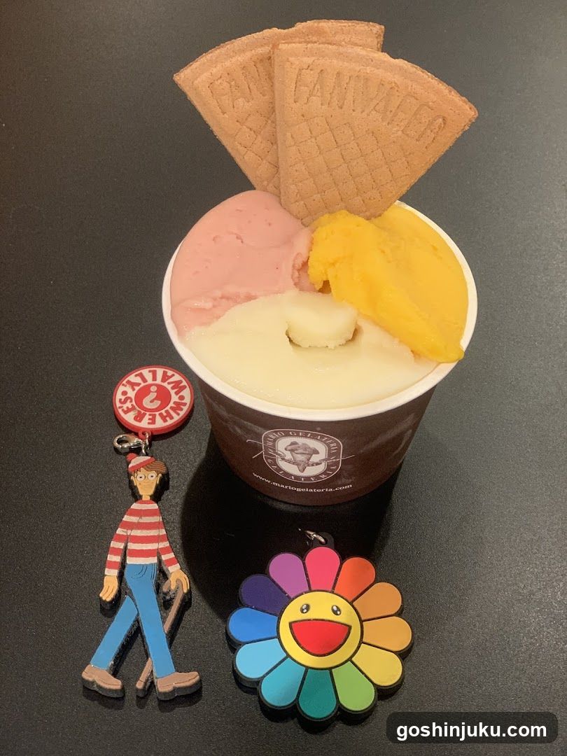 Gelato Cup with Waffles and Charms