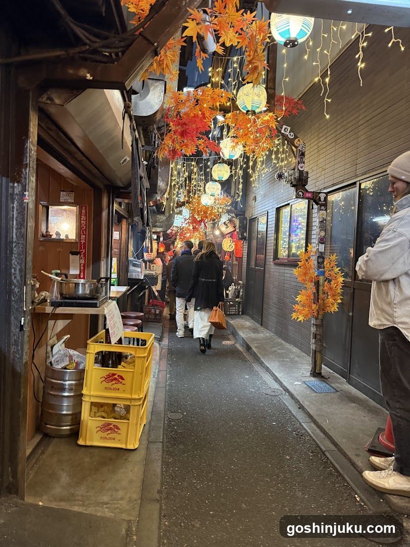 Decorated Alleyway with Autumn Theme