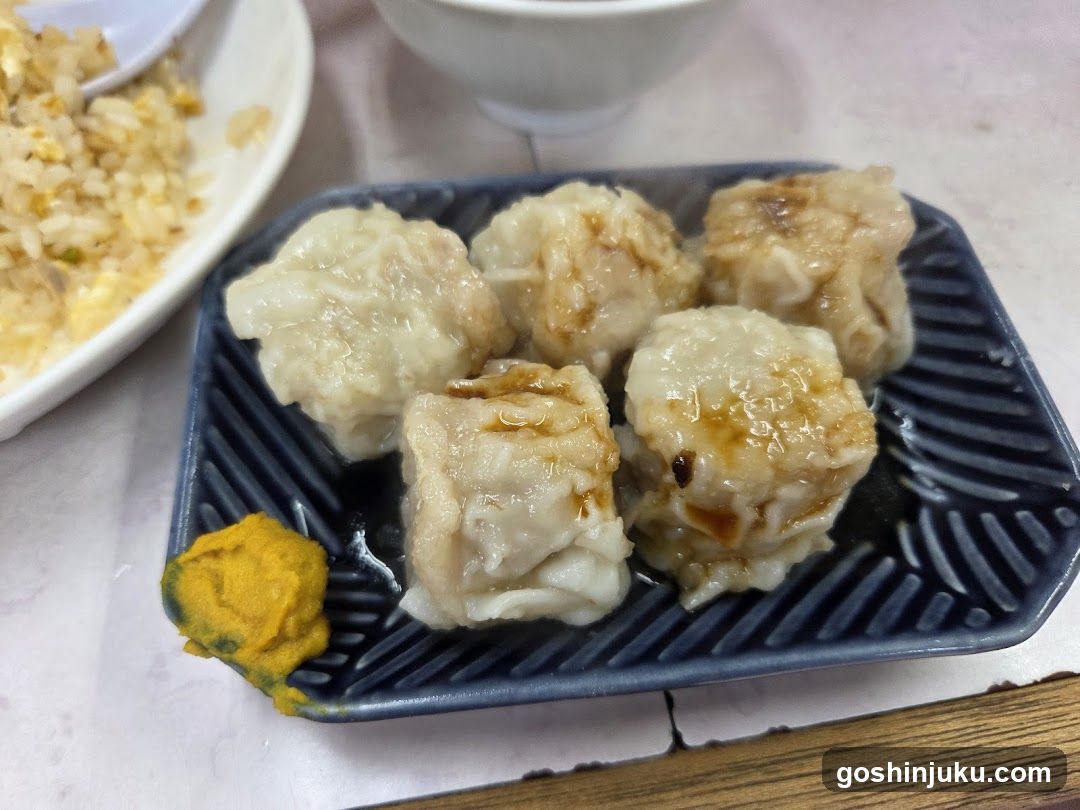 Dumplings with Sauce and Fried Rice