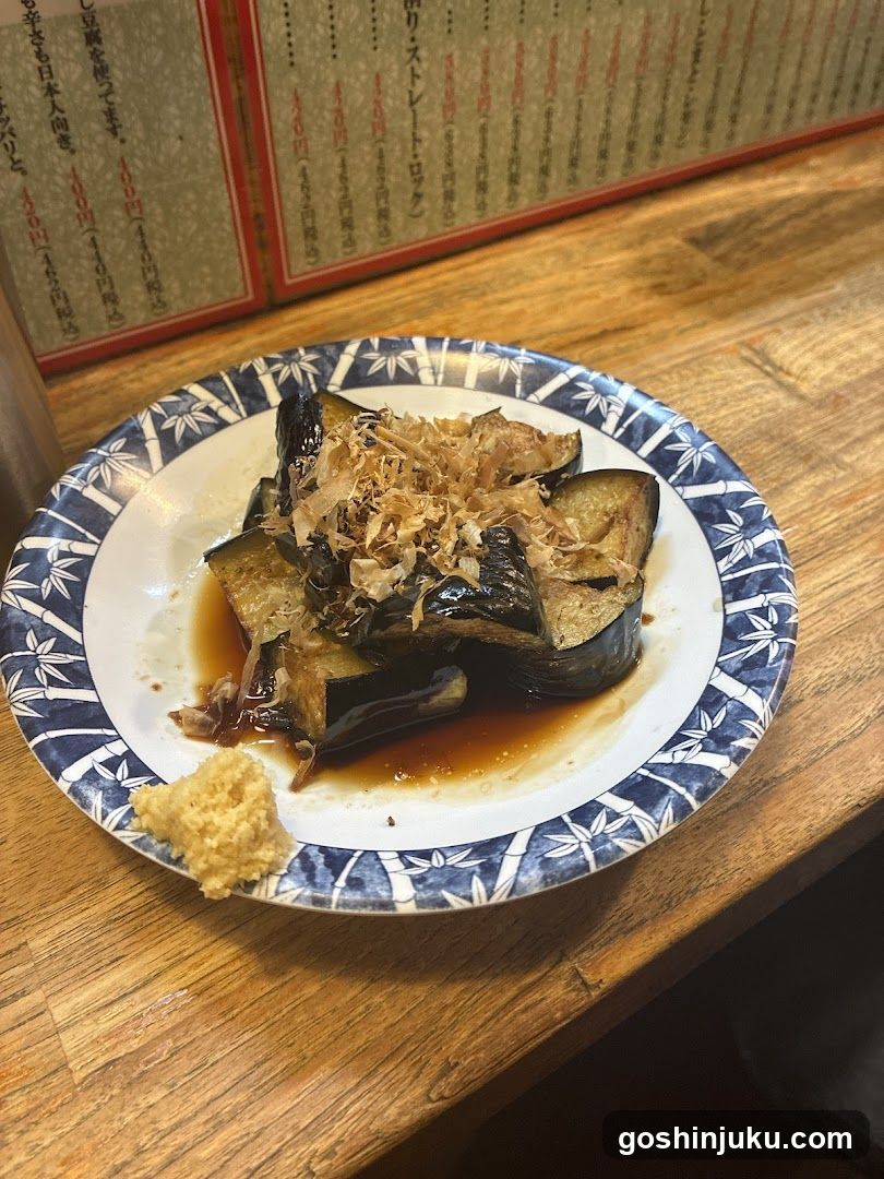 Eggplant Dish with Sauce and Ginger