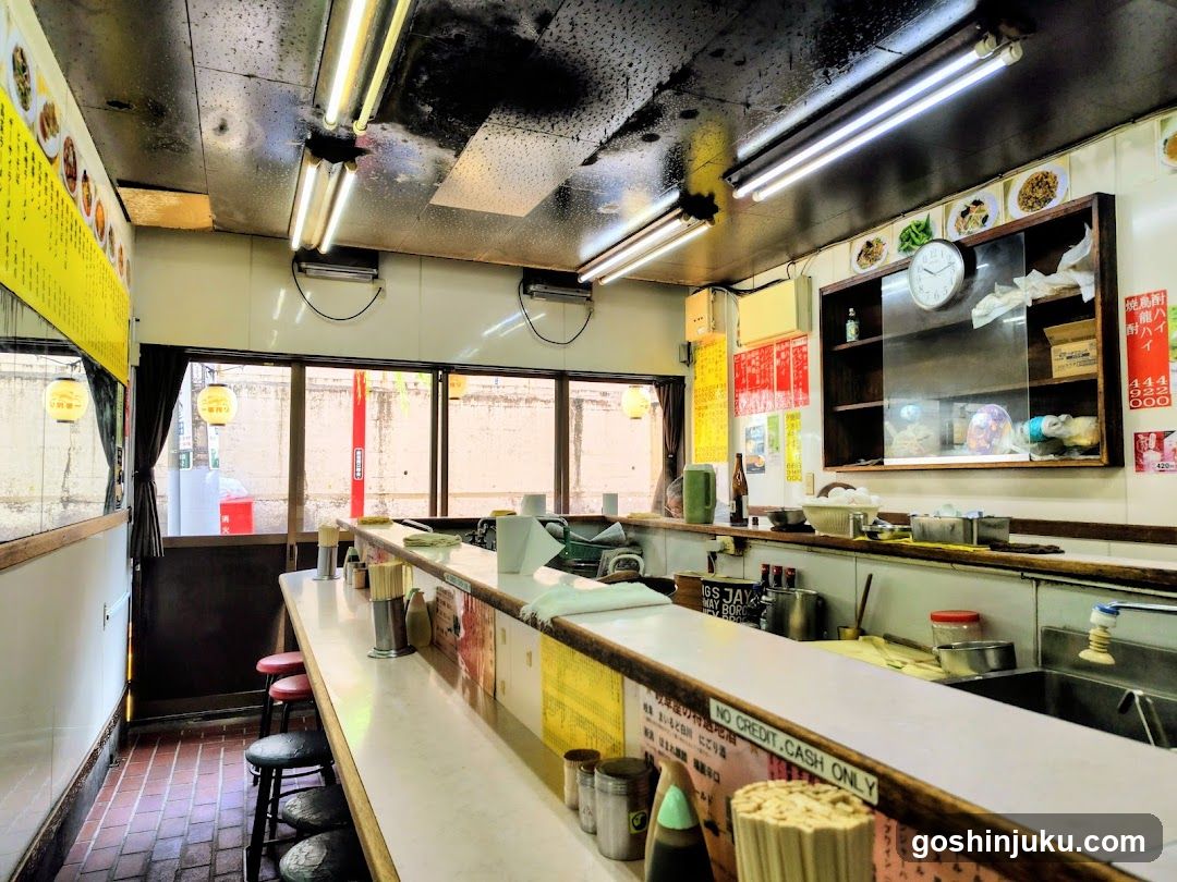 Diner Interior with Counter and Menu Board