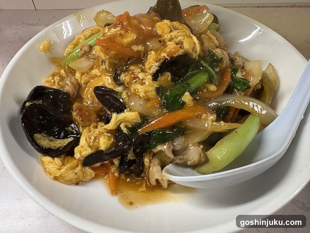Stir-fried Egg with Vegetables and Mushrooms