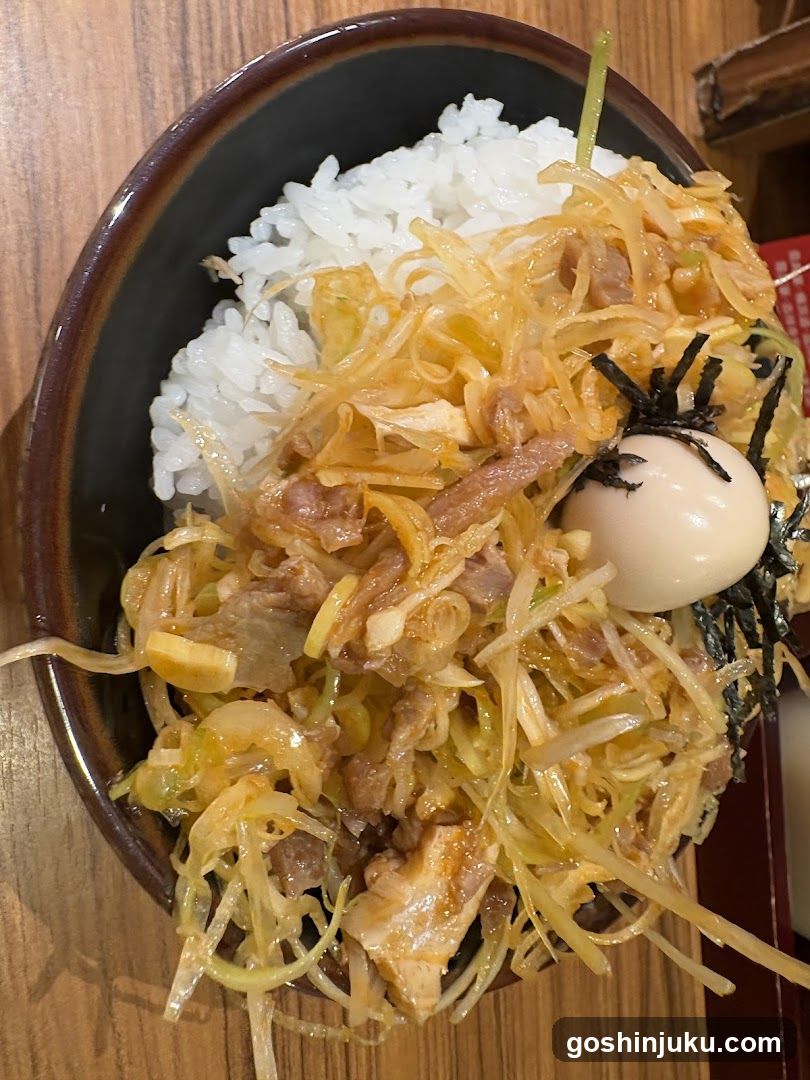 Bowl of Rice with Stir-fried Tofu and Meat