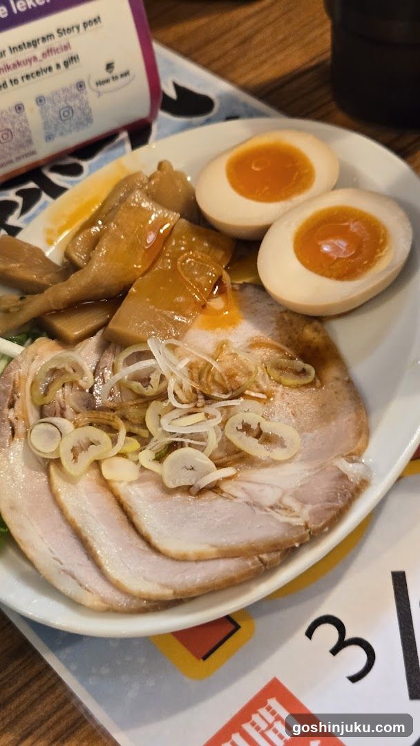 Ramen Bowl with Soft-Boiled Egg and Pickles