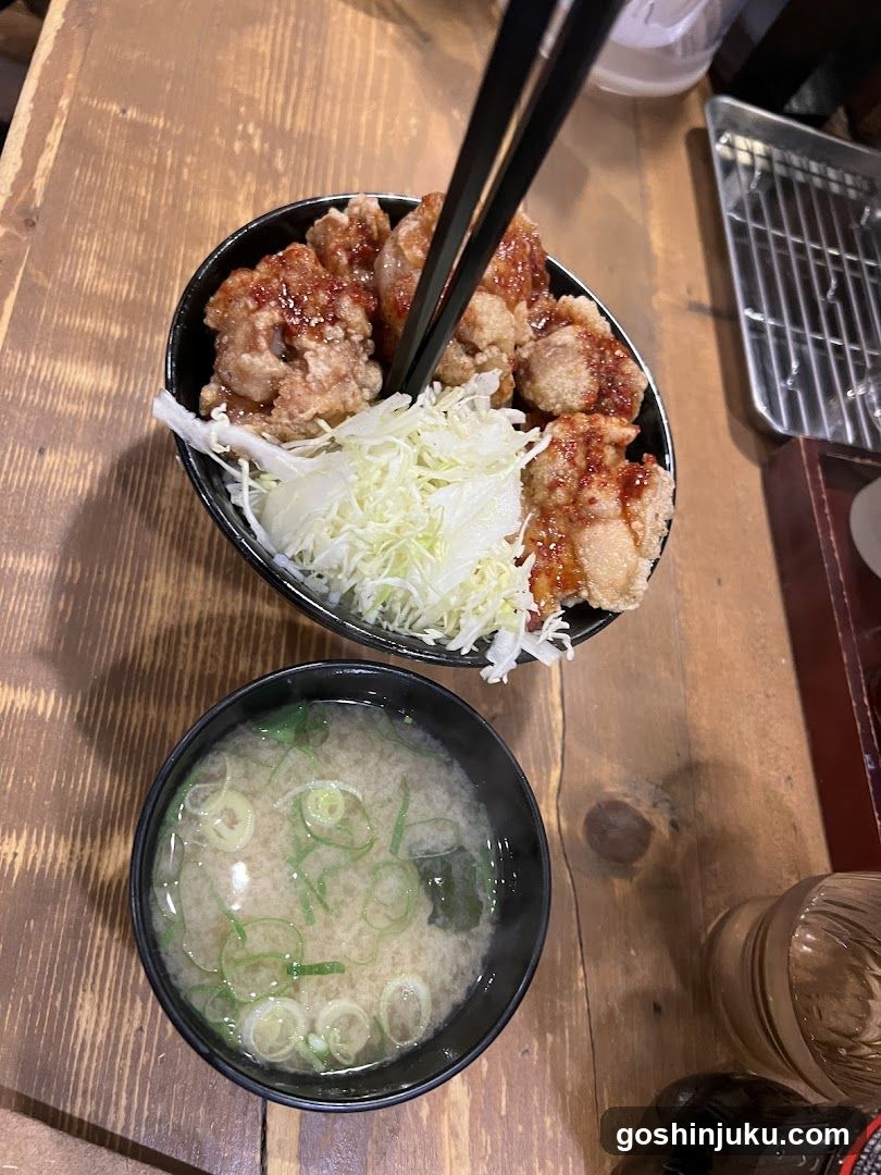 Korean Fried Chicken Bowl with Soup