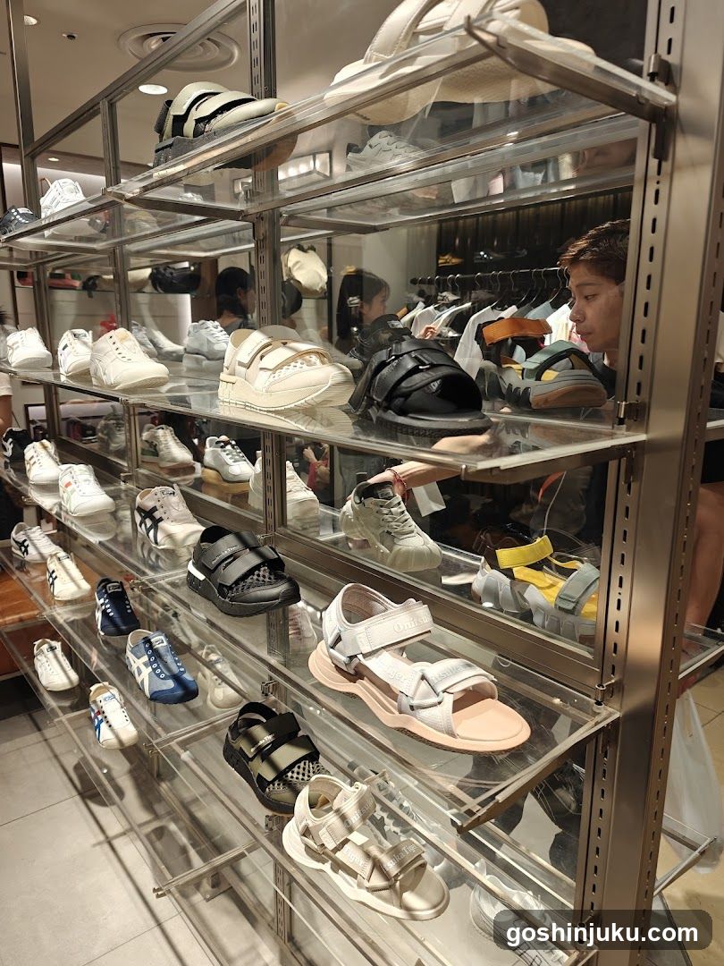 Shoe Display Rack in Store Interior