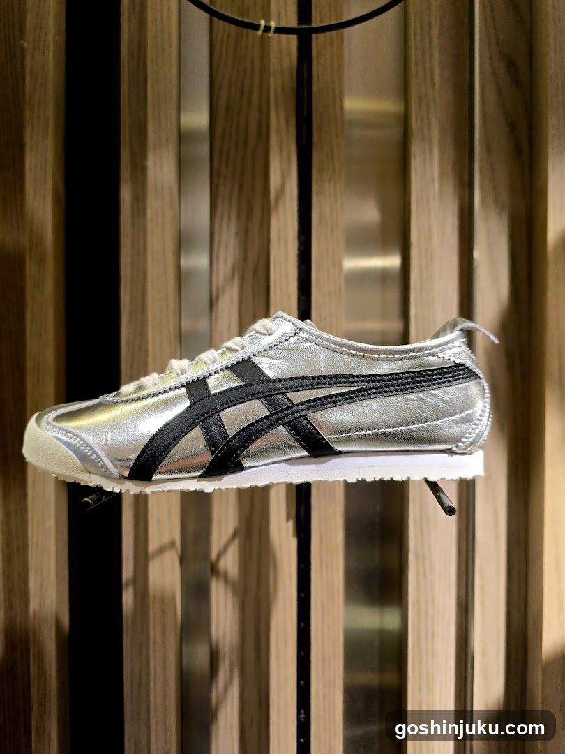 Silver On Running Shoe Display