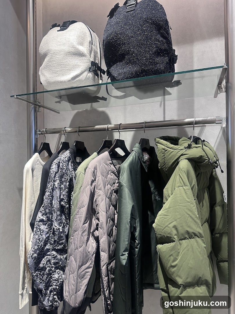 Clothing and Backpack Display
