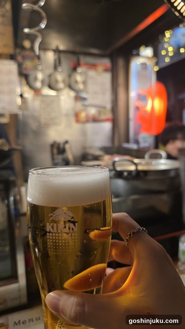 Beer Glass in Restaurant Interior