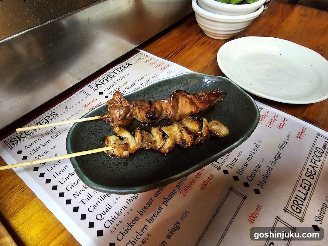 Grilled Skewers on a Table