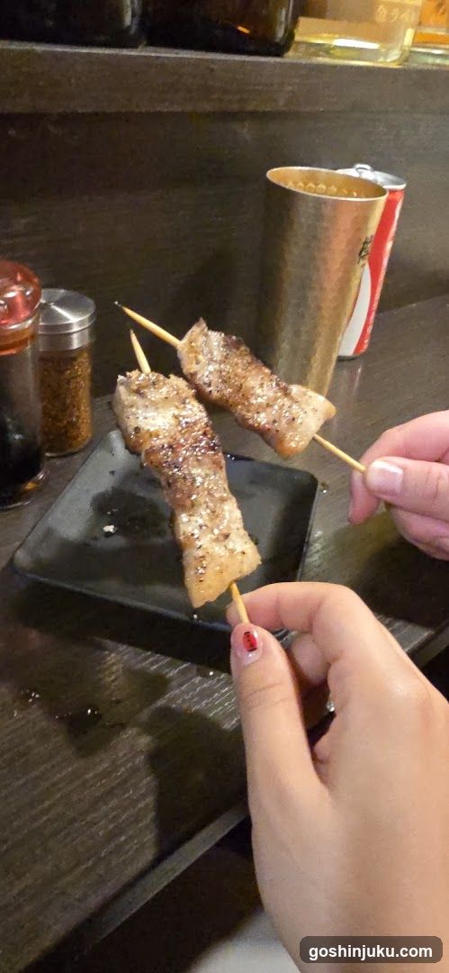 Grilled Skewers at a Restaurant