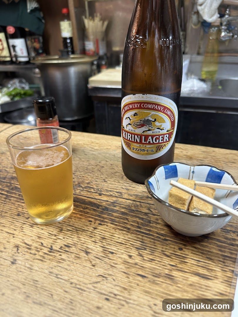 Kirin Lager Beer and Tofu