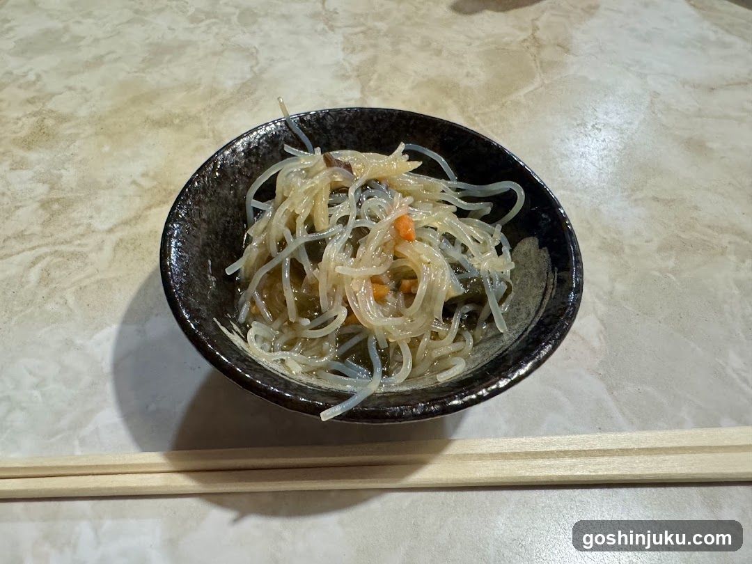 Bowl of glass noodles with vegetables