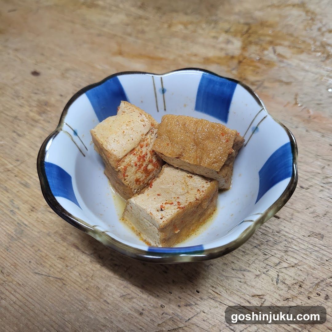 Tofu in a small bowl