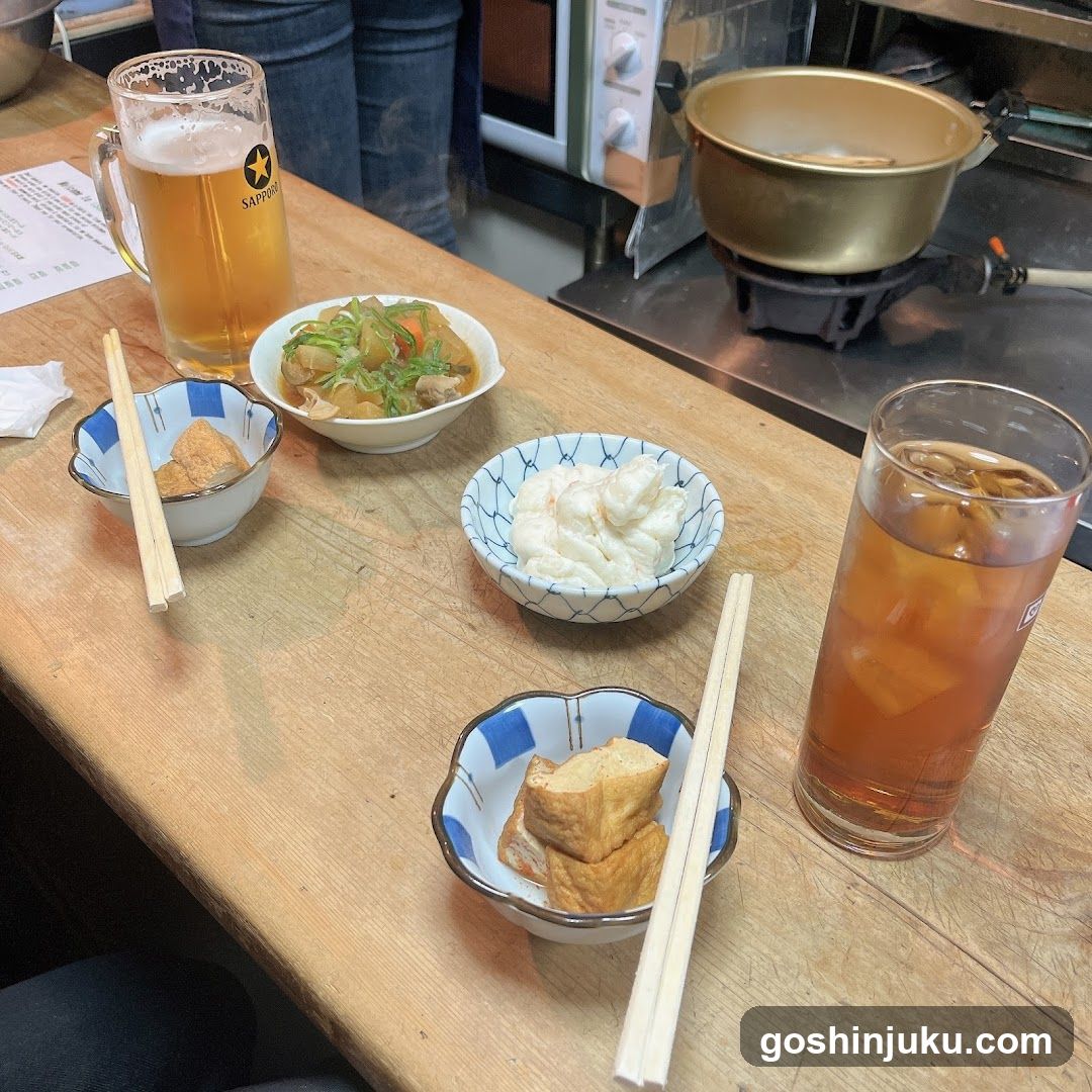 Japanese Meal Spread on Wooden Table