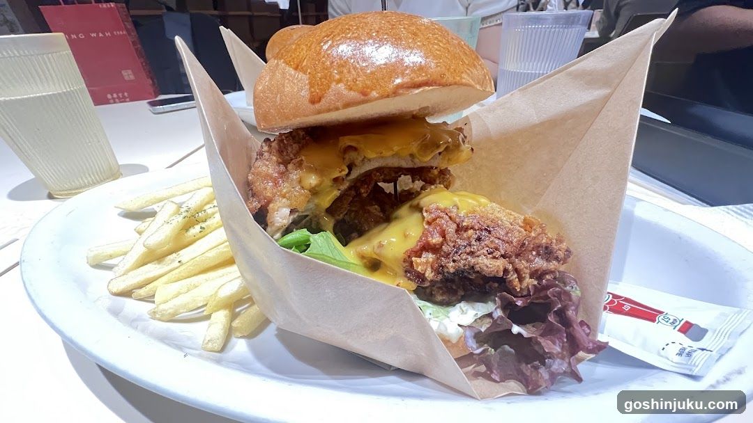 Fried Chicken Burger with Fries