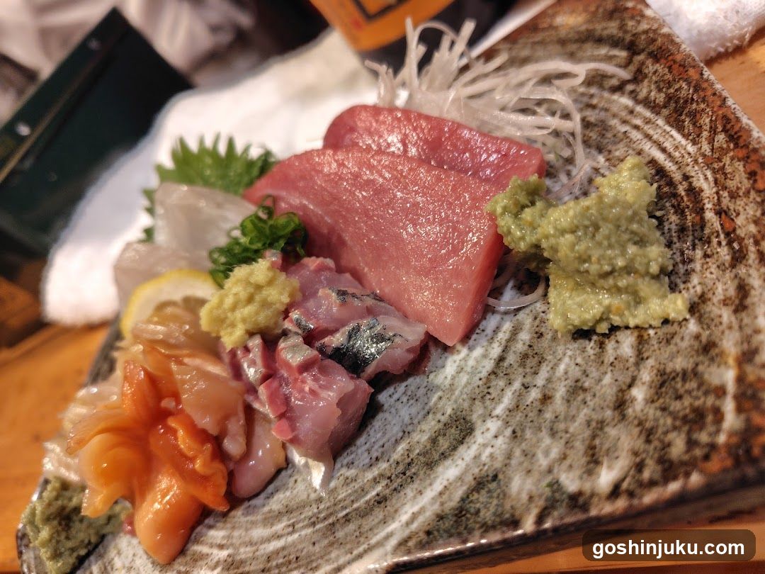 Sashimi Platter with Wasabi and Ginger