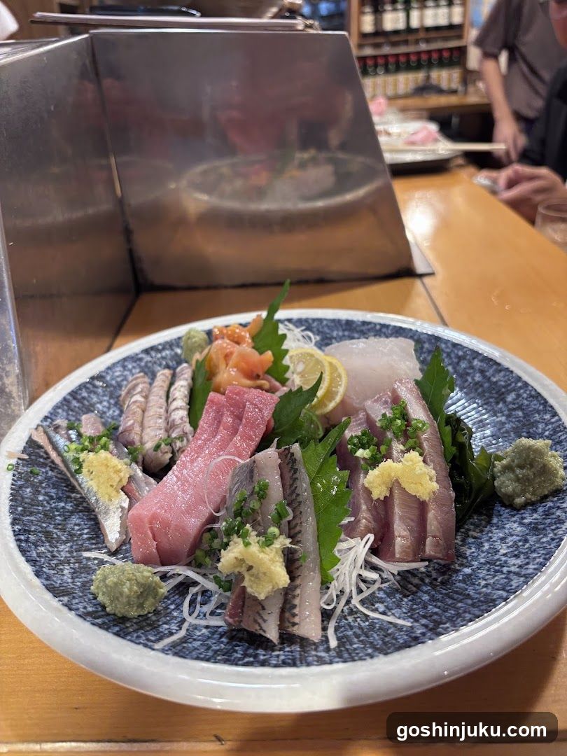 Sashimi Platter at Japanese Restaurant