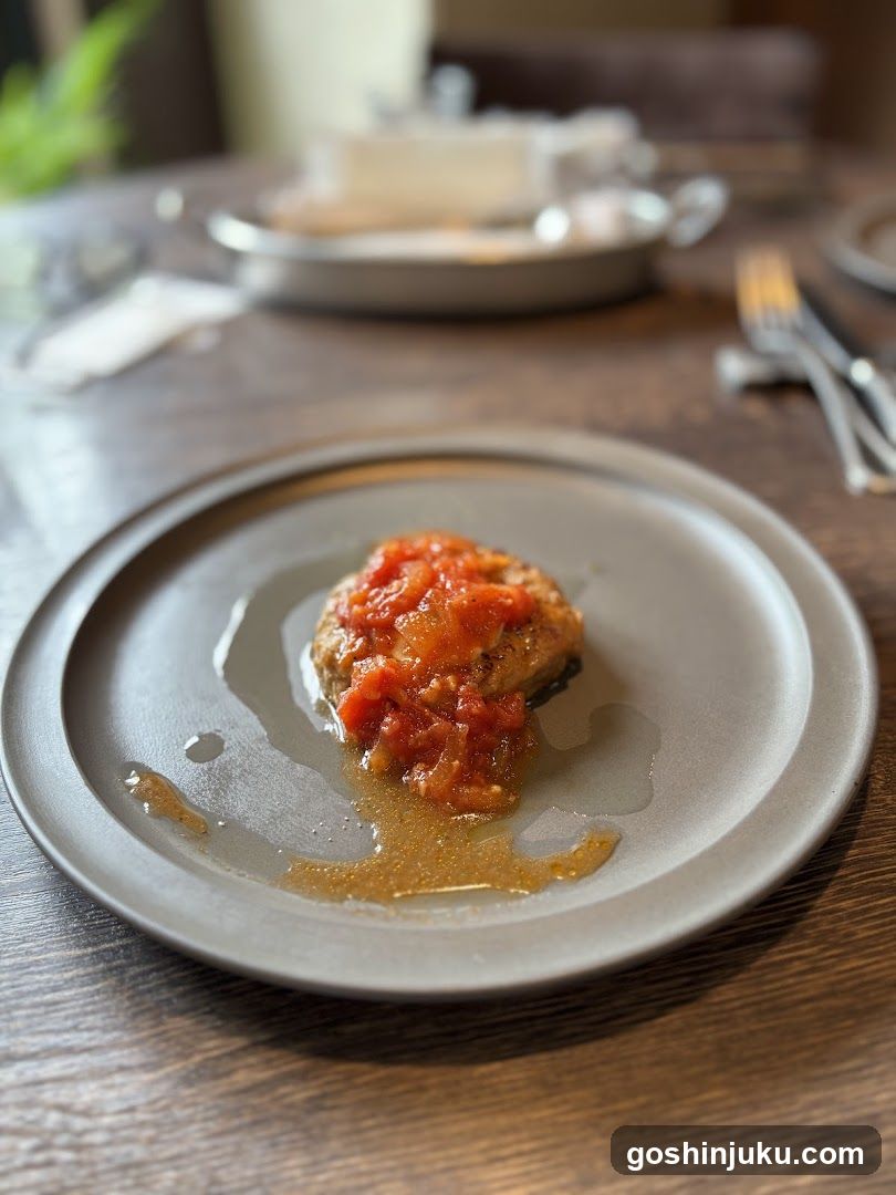Plated Dish with Tomato Sauce