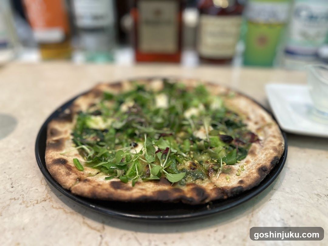Arugula Pizza with Microgreens