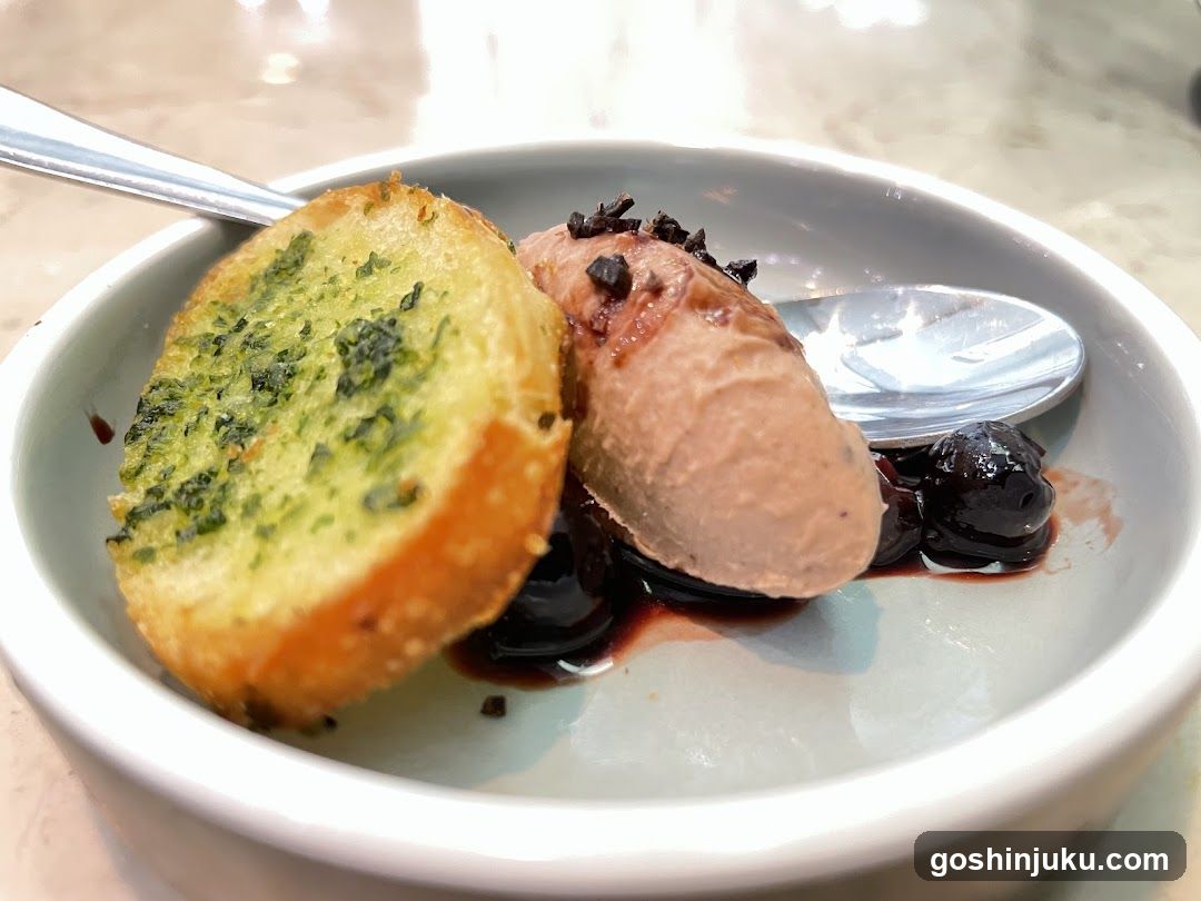 Dessert with Ice Cream and Bread
