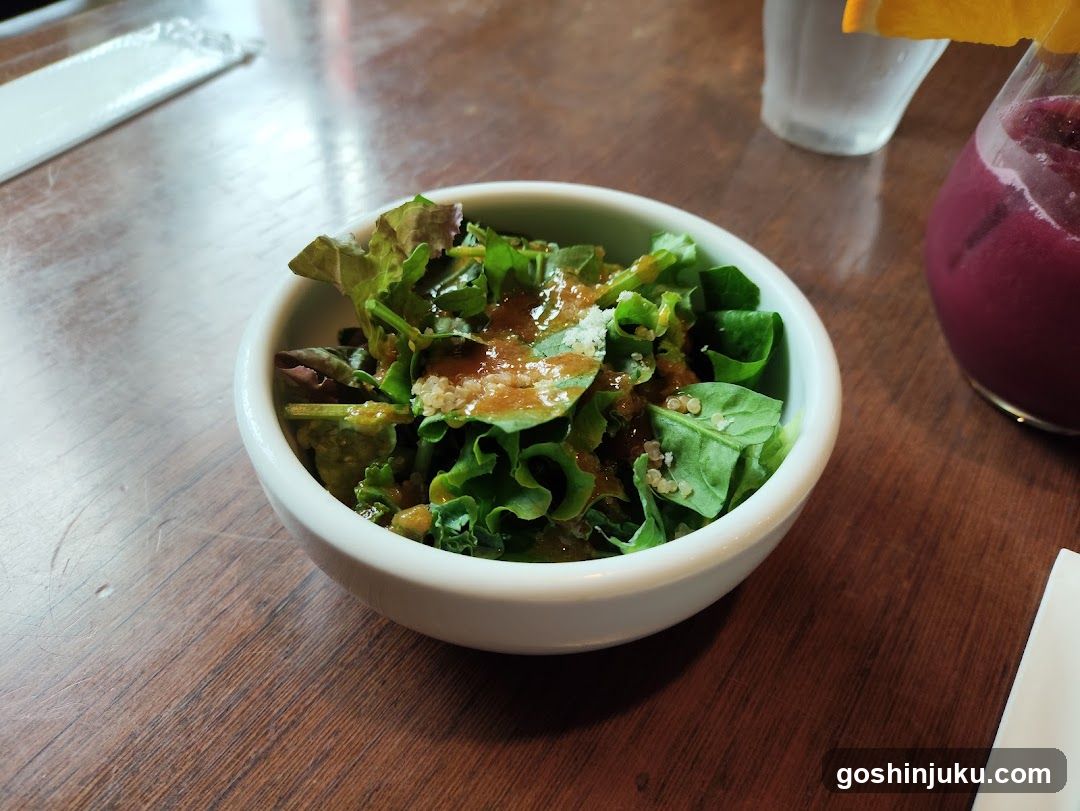 Bowl of Salad with Dressing